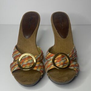 Elegant Women's Mules with Gold Accents